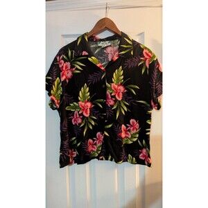 Two Palms Hawaiian Floral Print Shirt